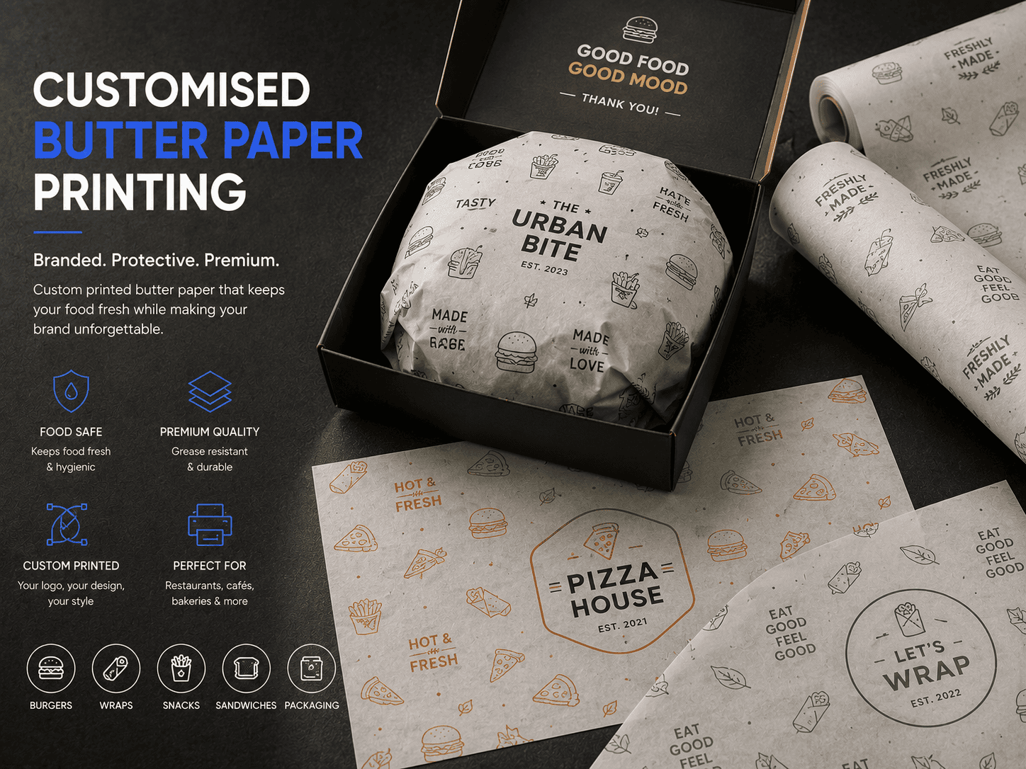 Customised Butter Paper Printing 1 Customised Butter Paper Printing by CTRLprint